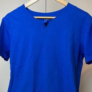 Men’s Cotton Short Sleeve Muscle Tee Royal Blue size M